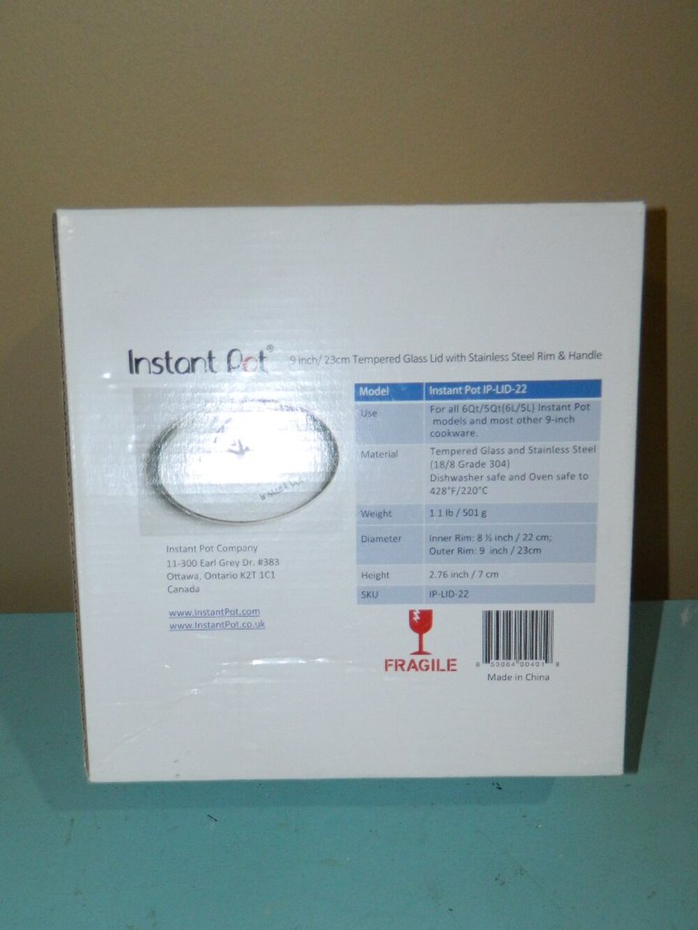 Genuine Instant Pot Tempered Glass Lid Clear W Steam Vent 5/6 Quart NIB
